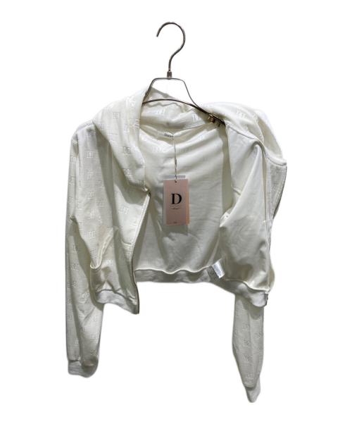 darich（ダーリッチ）darich (ダーリッチ) ベロアロゴジップパーカーセットアップ ホワイト サイズ:FREEの古着・服飾アイテム