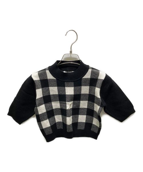 darich（ダーリッチ）darich (ダーリッチ) 半袖ニット ブラック サイズ:FREEの古着・服飾アイテム