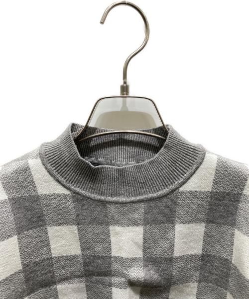 darich（ダーリッチ）darich (ダーリッチ) ギンガムチェックニット グレー サイズ:FREEの古着・服飾アイテム