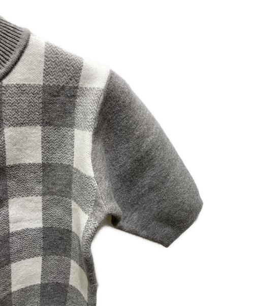 darich（ダーリッチ）darich (ダーリッチ) ギンガムチェックニット グレー サイズ:FREEの古着・服飾アイテム