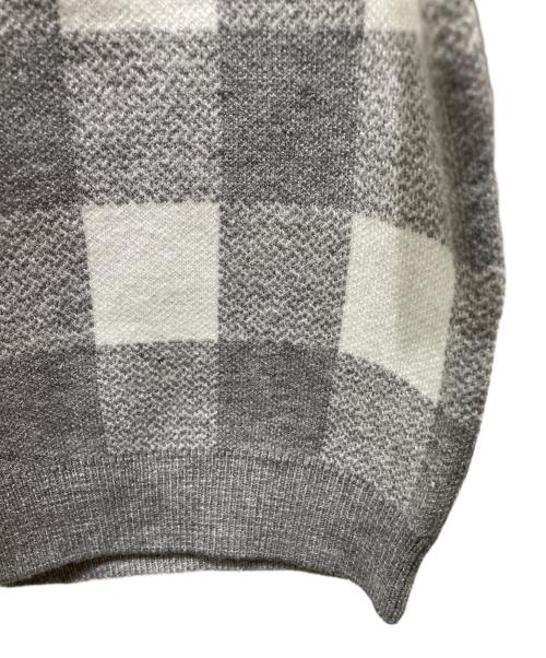 darich（ダーリッチ）darich (ダーリッチ) ギンガムチェックニット グレー サイズ:FREEの古着・服飾アイテム