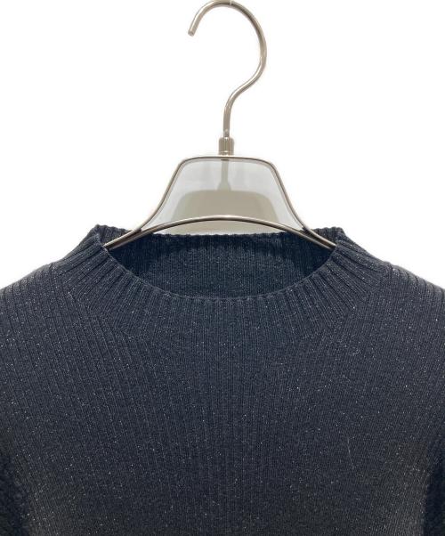 HER LIP TO（ハーリップトゥ）HER LIP TO (ハーリップトゥ) Volume-Sleeve Glitter Knit Top ブラック サイズ:Ｍの古着・服飾アイテム