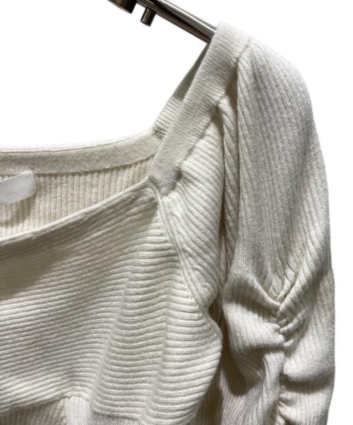 HER LIP TO（ハーリップトゥ）HER LIP TO (ハーリップトゥ) 2Way Rib Slit Top ベージュ サイズ:Ｍの古着・服飾アイテム