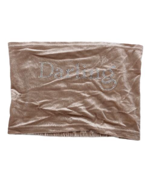 darich（ダーリッチ）darich (ダーリッチ) ベロアロゴミニスカートセット ベージュ サイズ:FREE-Lの古着・服飾アイテム