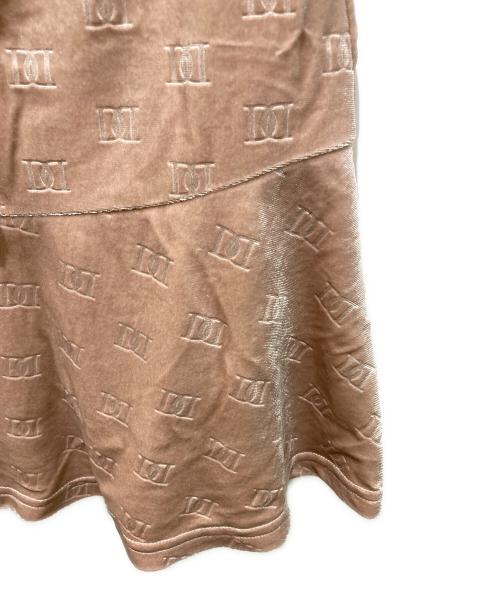 darich（ダーリッチ）darich (ダーリッチ) ベロアロゴミニスカートセット ベージュ サイズ:FREE-Lの古着・服飾アイテム