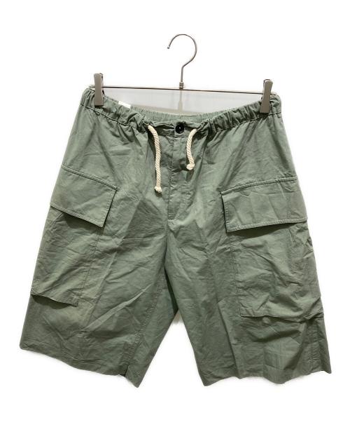 JIL SANDER（ジルサンダー）JIL SANDER (ジルサンダー) Drawstring Cargo Shorts グリーン サイズ:44の古着・服飾アイテム