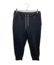 JIL SANDER+（ジルサンダープラス）の古着「ロゴ刺繍テーパードスウェットパンツ」｜ブラック