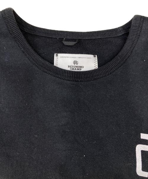 REIGNING CHAMP（レイニングチャンプ）REIGNING CHAMP (レイニングチャンプ) プリントスウェット ブラック サイズ:Ｌの古着・服飾アイテム
