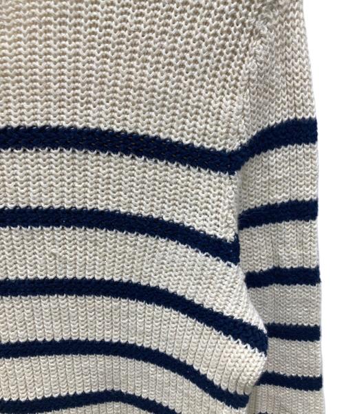 POLO RALPH LAUREN（ポロ・ラルフローレン）POLO RALPH LAUREN (ポロ・ラルフローレン) コットンリネンボーダーニット ベージュ サイズ:Ｓの古着・服飾アイテム