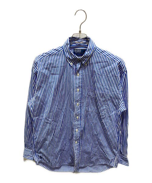 POLO RALPH LAUREN（ポロ・ラルフローレン）POLO RALPH LAUREN (ポロ・ラルフローレン) ストライプシャツ ブルー×ホワイト サイズ:XSの古着・服飾アイテム