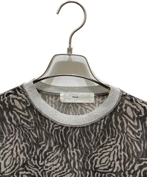 TOGA PULLA（トーガ プルラ）TOGA PULLA (トーガ プルラ) Lame print jersey pollover ブラック サイズ:36の古着・服飾アイテム