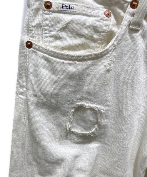 POLO RALPH LAUREN（ポロ・ラルフローレン）POLO RALPH LAUREN (ポロ・ラルフローレン) ダメージ加工デニムパンツ ホワイト サイズ:30の古着・服飾アイテム
