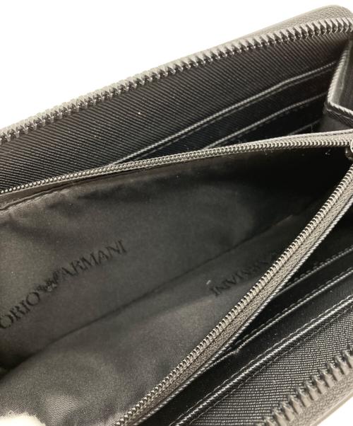 EMPORIO ARMANI（エンポリオ アルマーニ）EMPORIO ARMANI (エンポリオ アルマーニ) ラウンドファスナー財布 ブラックの古着・服飾アイテム