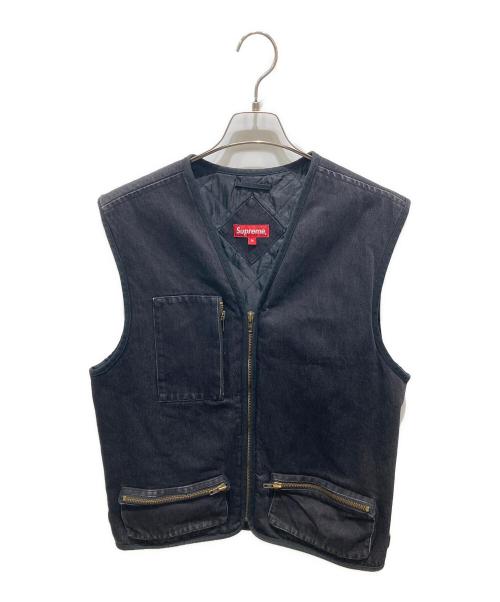 SUPREME（シュプリーム）SUPREME (シュプリーム) DENIM VEST ブラック サイズ:Ｍの古着・服飾アイテム
