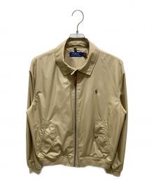 POLO RALPH LAUREN（ポロ・ラルフローレン）の古着「ポニー刺繍ナイロンスイングトップ」｜ベージュ