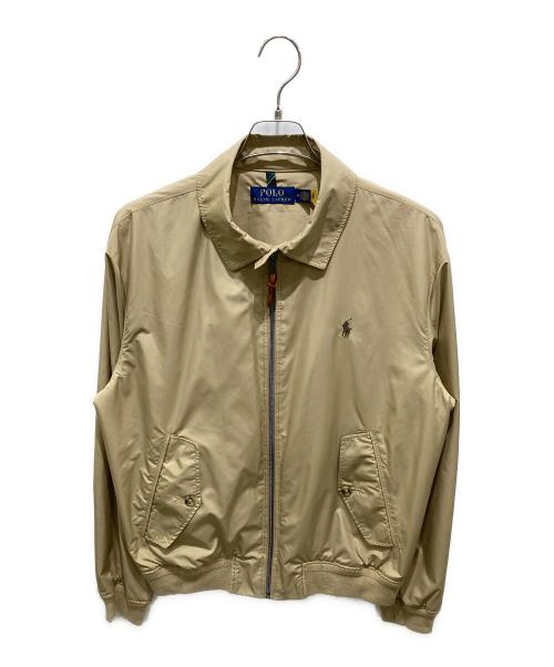 POLO RALPH LAUREN（ポロ・ラルフローレン）POLO RALPH LAUREN (ポロ・ラルフローレン) ポニー刺繍ナイロンスイングトップ ベージュ サイズ:Ｍの古着・服飾アイテム