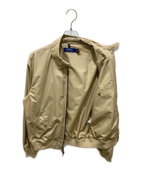 POLO RALPH LAUREN（ポロ・ラルフローレン）POLO RALPH LAUREN (ポロ・ラルフローレン) ポニー刺繍ナイロンスイングトップ ベージュ サイズ:Ｍの古着・服飾アイテム