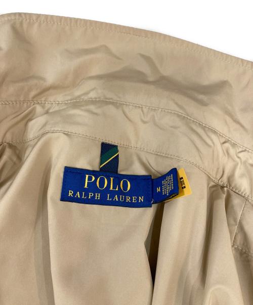 POLO RALPH LAUREN（ポロ・ラルフローレン）POLO RALPH LAUREN (ポロ・ラルフローレン) ポニー刺繍ナイロンスイングトップ ベージュ サイズ:Ｍの古着・服飾アイテム