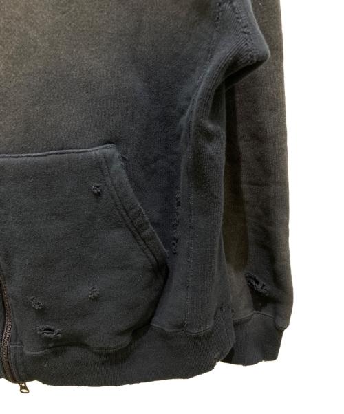 Needles（ニードルズ）Needles (ニードルズ) BEAMS BOY (ビームスボーイ) ユーズド加工ジップフーディー ネイビー サイズ:記載なしの為実寸参照の古着・服飾アイテム