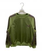 Needlesニードルズ）の古着「TRACK CREW NECK SHIRT - POLY SMOOTH」｜グリーン
