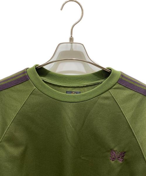 Needles（ニードルズ）Needles (ニードルズ) TRACK CREW NECK SHIRT - POLY SMOOTH グリーン サイズ:Ｍの古着・服飾アイテム