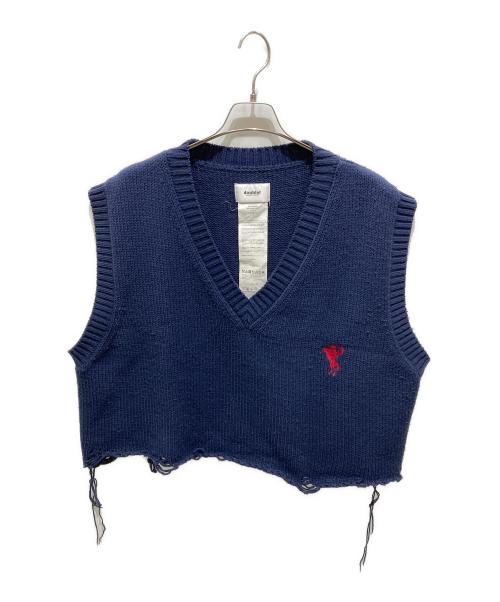 doublet（ダブレット）doublet (ダブレット) VWRSIZED BROKEN VEST ネイビー サイズ:FREEの古着・服飾アイテム
