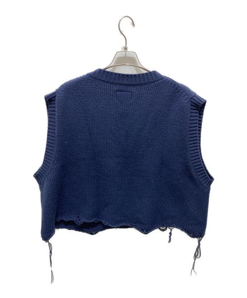 doublet（ダブレット）doublet (ダブレット) VWRSIZED BROKEN VEST ネイビー サイズ:FREEの古着・服飾アイテム