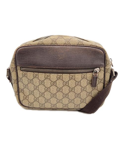 GUCCI（グッチ）GUCCI (グッチ) ショルダーバッグ　GGスプリーム　 ブラウンの古着・服飾アイテム