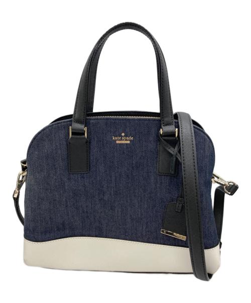 Kate Spade（ケイトスペード）Kate Spade (ケイトスペード) キャメロンストリートデニム2WAYバッグ ネイビーの古着・服飾アイテム