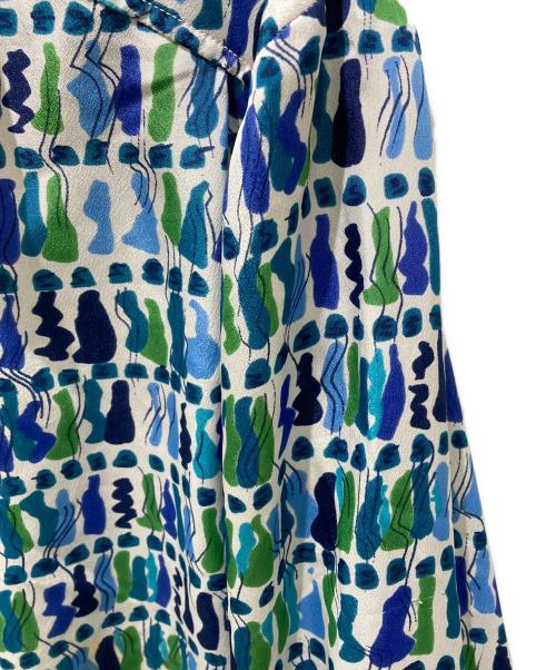CELINE（セリーヌ）CELINE (セリーヌ) 総柄ロングスリーブシャツ ブルー サイズ:38の古着・服飾アイテム