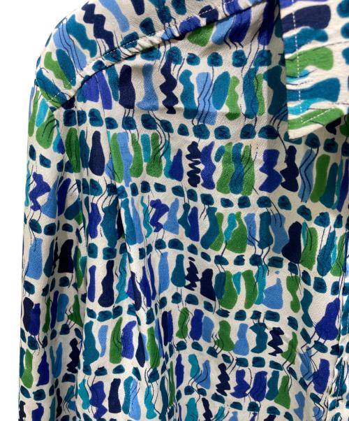 CELINE（セリーヌ）CELINE (セリーヌ) 総柄ロングスリーブシャツ ブルー サイズ:38の古着・服飾アイテム