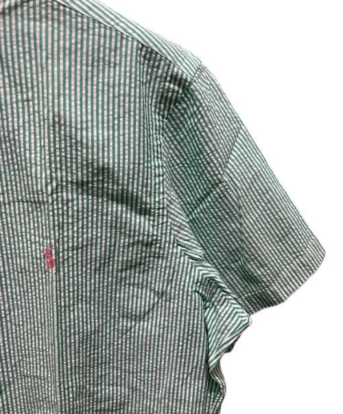 POLO RALPH LAUREN（ポロ・ラルフローレン）POLO RALPH LAUREN (ポロ・ラルフローレン) ポニー刺繍ストライプシャツ 黄緑 サイズ:XL 未使用品の古着・服飾アイテム
