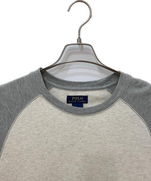 POLO RALPH LAUREN（ポロ・ラルフローレン）POLO RALPH LAUREN (ポロ・ラルフローレン) バイカラーサーマルカットソー ベージュ サイズ:Lの古着・服飾アイテム