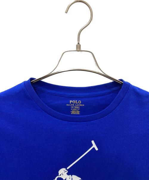 POLO RALPH LAUREN（ポロ・ラルフローレン）POLO RALPH LAUREN (ポロ・ラルフローレン) ポニープリントＴ ブルー サイズ:M 未使用品の古着・服飾アイテム