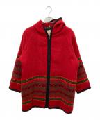 WOOLRICHウールリッチ）の古着「ウールフーデッドジャケット」｜レッド