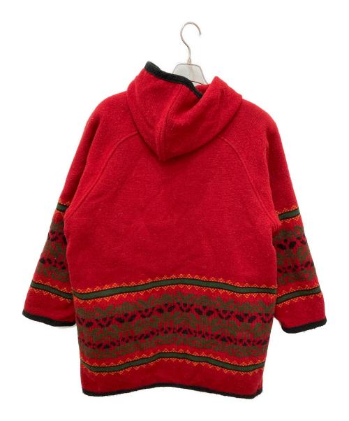 WOOLRICH（ウールリッチ）WOOLRICH (ウールリッチ) ウールフーデッドジャケット レッド サイズ:XLの古着・服飾アイテム