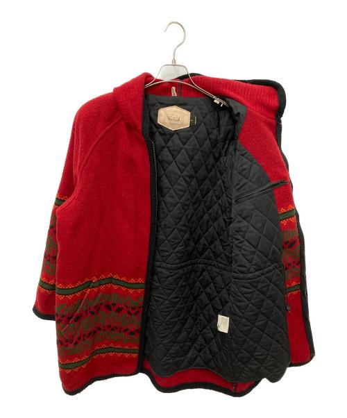 WOOLRICH（ウールリッチ）WOOLRICH (ウールリッチ) ウールフーデッドジャケット レッド サイズ:XLの古着・服飾アイテム
