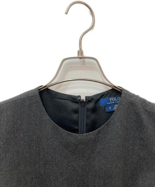 POLO RALPH LAUREN（ポロ・ラルフローレン）POLO RALPH LAUREN (ポロ・ラルフローレン) ウールノースリーブワンピース グレーの古着・服飾アイテム