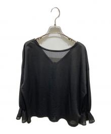Diagram（ダイアグラム）の古着「オーガンジャージトップ」｜ブラック