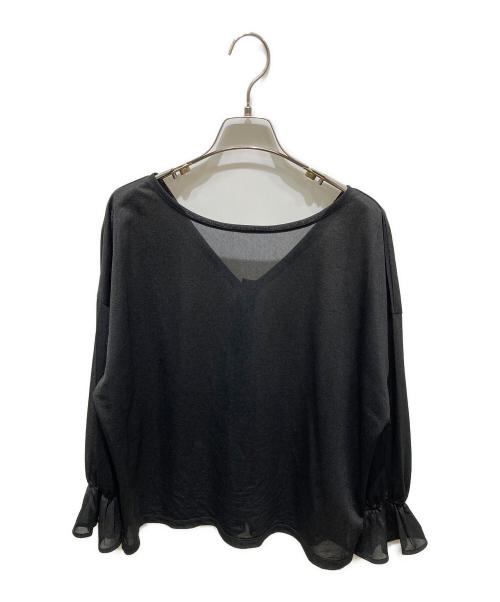 Diagram（ダイアグラム）Diagram (ダイアグラム) オーガンジャージトップ ブラック サイズ: 2-36 未使用品の古着・服飾アイテム