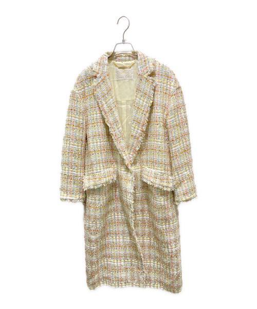 GRACE CONTINENTAL（（グレースコンチネンタル）GRACE CONTINENTAL (（グレースコンチネンタル) ツイードチェスターコート マルチカラー サイズ:36の古着・服飾アイテム