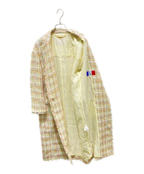 GRACE CONTINENTAL（（グレースコンチネンタル）GRACE CONTINENTAL (（グレースコンチネンタル) ツイードチェスターコート マルチカラー サイズ:36の古着・服飾アイテム