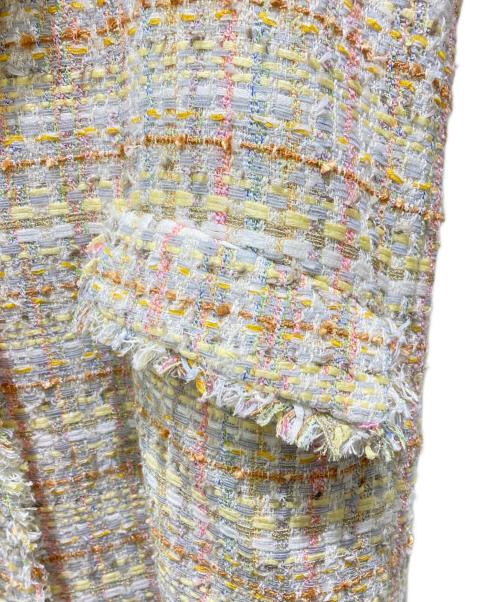 GRACE CONTINENTAL（（グレースコンチネンタル）GRACE CONTINENTAL (（グレースコンチネンタル) ツイードチェスターコート マルチカラー サイズ:36の古着・服飾アイテム