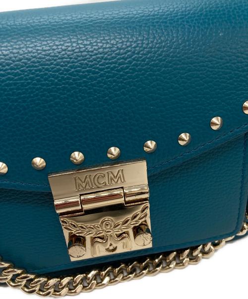 MCM（エムシーエム）MCM (エムシーエム) パトリシア・クロスボディバッグ ブルーの古着・服飾アイテム