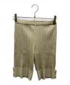 PLEATS PLEASEプリーツプリーズ）の古着「プリーツハーフパンツ」｜ベージュ