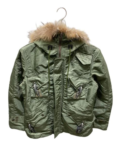 PPFM（ピーピーエフエム）PPFM (ピーピーエフエム) N-2Bフックフライトジャケット カーキ サイズ:Ｍの古着・服飾アイテム