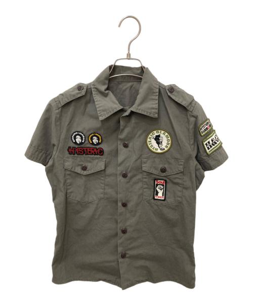 Hysteric Glamour（ヒステリックグラマー）Hysteric Glamour (ヒステリックグラマー) ワッペンシャツ カーキ サイズ:FREEの古着・服飾アイテム