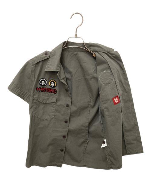 Hysteric Glamour（ヒステリックグラマー）Hysteric Glamour (ヒステリックグラマー) ワッペンシャツ カーキ サイズ:FREEの古着・服飾アイテム