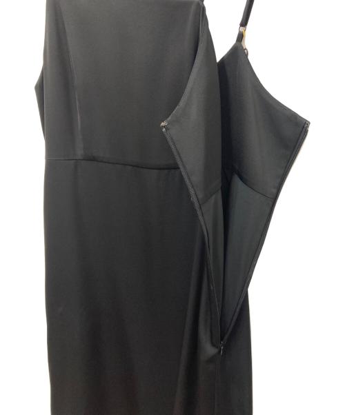 Diagram（ダイアグラム）Diagram (ダイアグラム) フリルチュールサテンキャミワンピース ブラック サイズ:38の古着・服飾アイテム
