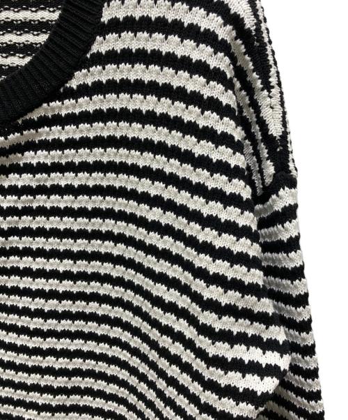 IENA（イエナ）IENA (イエナ) ニットショートカーディガン ブラック×ホワイト サイズ:記載なしの為実寸参照の古着・服飾アイテム